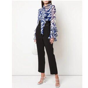 Prabal Gurung Ruffled-Cuffs Silk Blouse